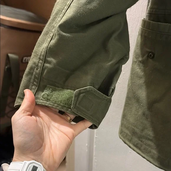Men's Olive Green Military Jacket - Picture 7 of 9